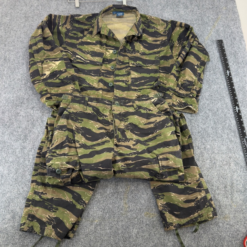 Propper Tiger Stripe Camo Tactical BDU Shirt Small and Pants Set Green Size M/R